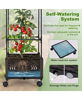 Garden Bed with Trellis for Vertical Planting and Stylish Outdoor Garden Design