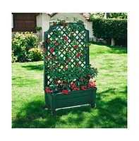 Indoor/Outdoor Polypropylene Wheeled Trellis Planter