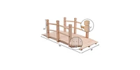 Outdoor Solid Wood 5-Ft Garden Bridge in Natural Wood Finish