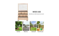 Weatherproof Wooden Planter Box with Shelf for Outdoor Use
