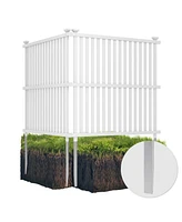 Air Conditioner Fence Panel with Ground Stakes Outdoor Privacy Screen for Concealing Ac Units