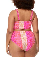 Raisins Curve Trendy Plus Size Aruba Longline Bikini Top Zina Bikini Bottoms