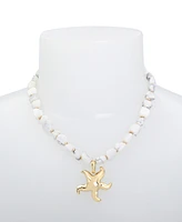 Robert Lee Morris Soho Howlite Starfish Pendant Necklace