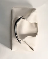 Mango Women's Metal Handle Leather Shoulder Bag