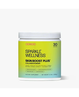 Sparkle Wellness Skin Boost Plus [30-Serves] | Collagen Powder Supplement with Verisol Bioactive Hydrolyzed Peptides, Vitamin C & Hyaluronic
