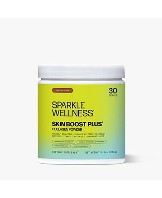 Sparkle Wellness Skin Boost Plus [30-Serves] | Collagen Powder Supplement with Verisol Bioactive Hydrolyzed Peptides, Vitamin C & Hyaluronic