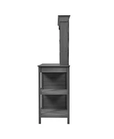 66" Farmhouse Potting Bench with Storage