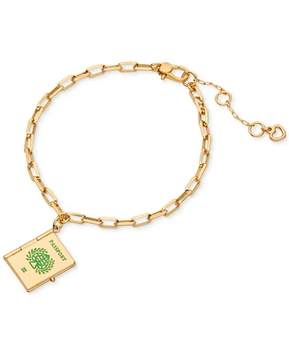 kate spade new york Gold-Tone Out of Office Passport Charm Bracelet
