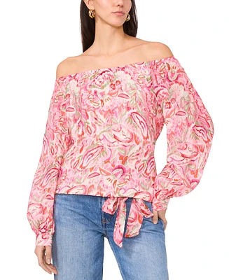 Vince Camuto Women's Floral-Print Off-The-Shoulder Top