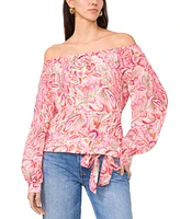 Vince Camuto Women's Floral-Print Off-The-Shoulder Top