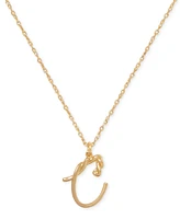 kate spade new york Gold-Tone One A Million Initial Pendant Necklace, 17" + 3" extender