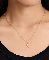 kate spade new york Gold-Tone One A Million Initial Pendant Necklace, 17" + 3" extender