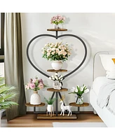Unnho Industrial 5-Tiered Plant Display Stand with Heart-shape Multilevel Flower Rack