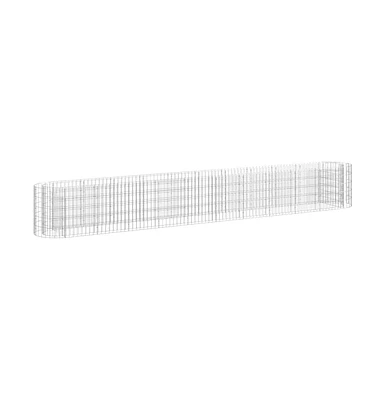 Gabion Raised Bed Galvanized Iron 157.5"x19.7"x19.7"