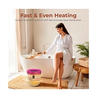 SereneLife Bucket Towel Warmer, 12L, Adjustable Timer, Auto Shut-Off, Pink