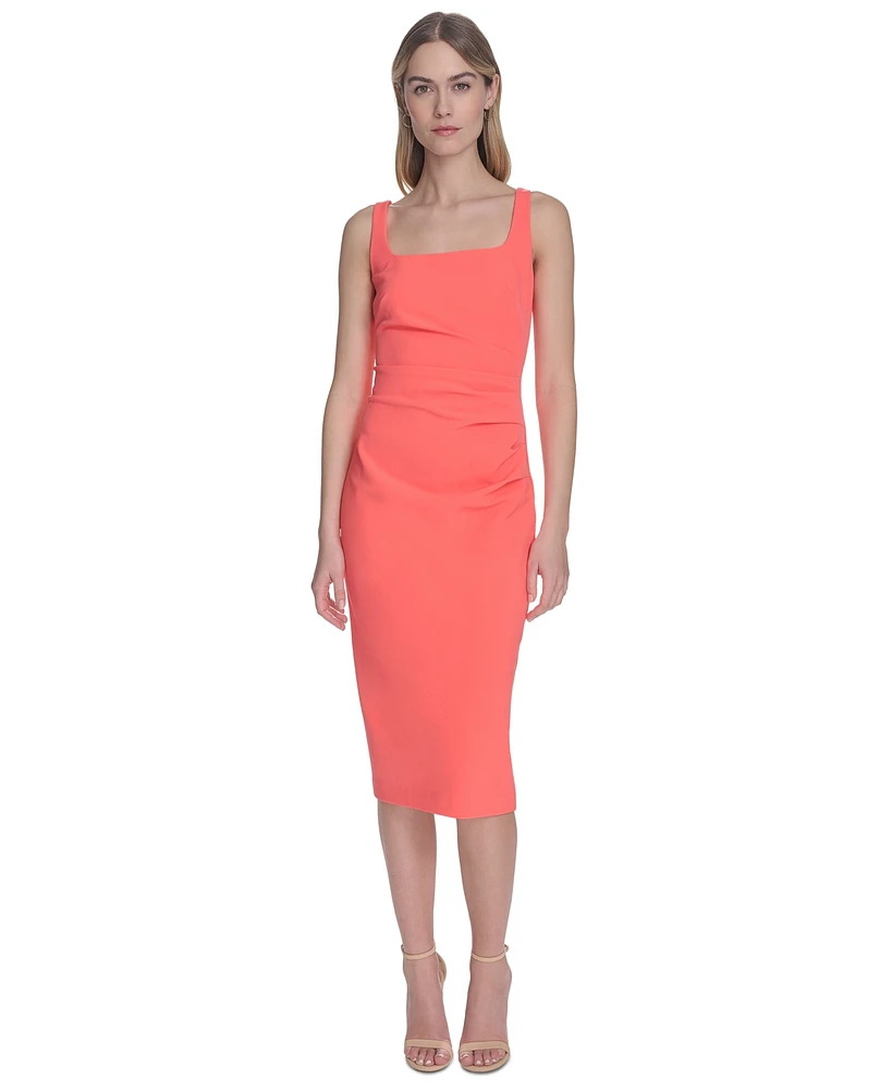 Vince Camuto Women's Square-Neck Midi Bodycon Dress