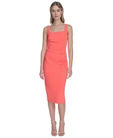 Vince Camuto Women's Square-Neck Midi Bodycon Dress