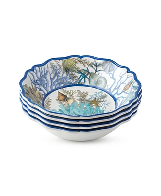 Certified International Blue Lagoon Melamine 4-Pc. All-Purpose Bowls, Service For 4