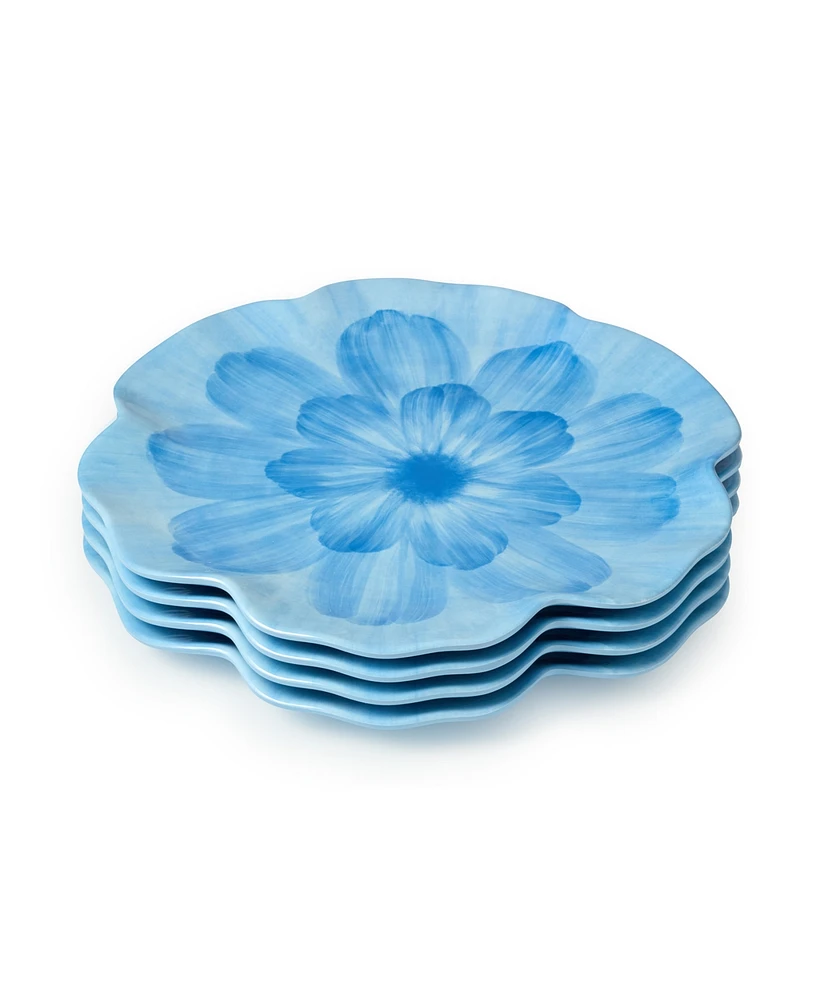 Certified International Wildflower 3-d Floral 4-Pc. Dinner Plates, Service For 4