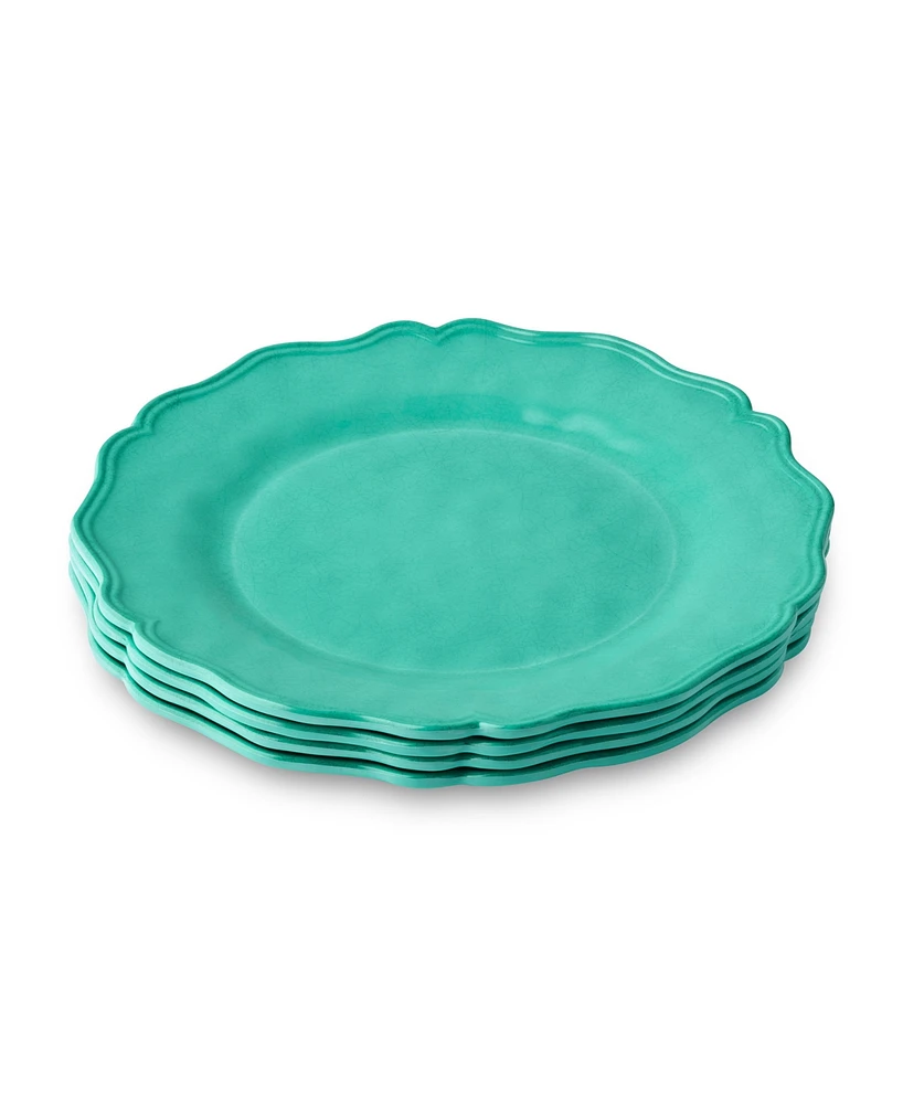 Certified International Isabella Crackle Melamine 4-Pc. Dinner Plates, Service For 4