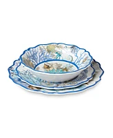 Certified International Blue Lagoon Melamine 12-Pc. Dinnerware Set, Service For 4