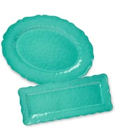 Certified International Isabella Crackle Melamine Platters, Set of 2
