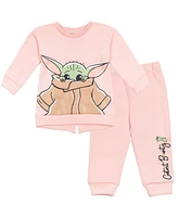 The Mandalorian Girls Star Wars Yoda Fleece Sweatshirt and Pants Set