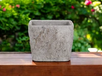 Cement Rectangular Pot Planter with Speckle Glaze – Indoor/Outdoor Use
