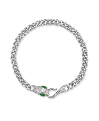 Rachel Zoe Sterling Silver Snake Curb Chain Bracelet