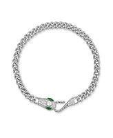 Rachel Zoe Sterling Silver Snake Curb Chain Bracelet
