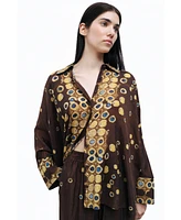 Nocturne Women's Flowy Printed Shirt