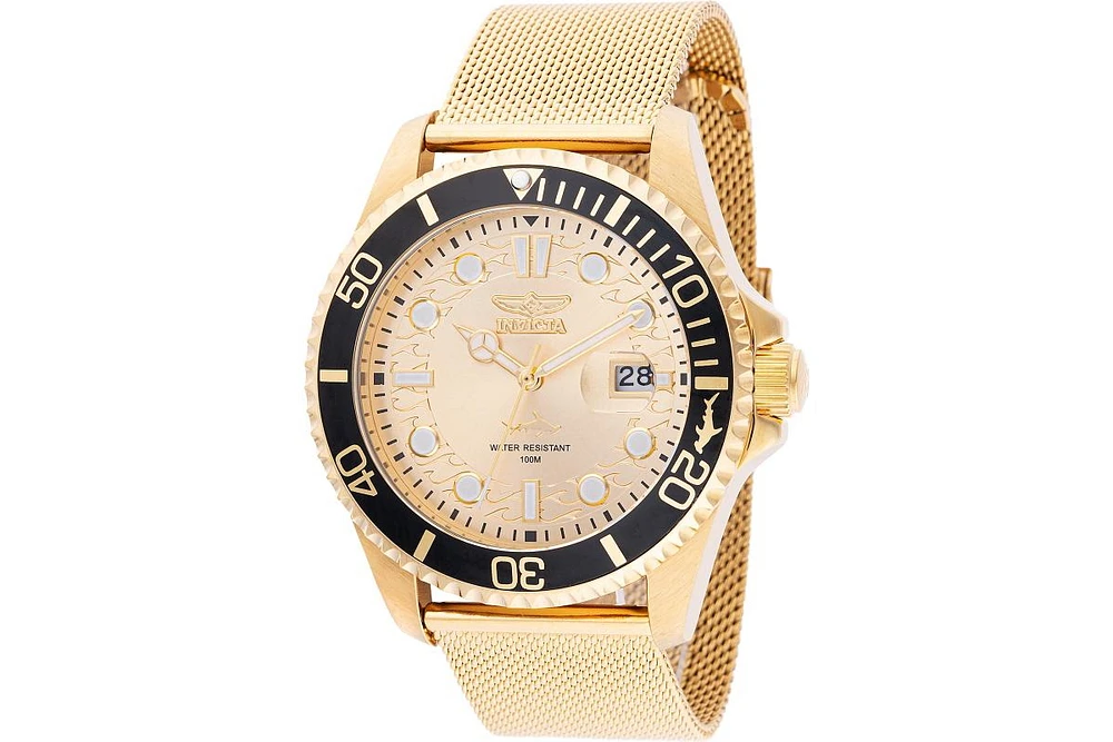 Invicta Men's 47177 Pro Diver Quartz Multifunction Gold Dial Watch