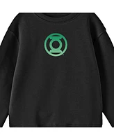 Green Lantern Boys Emblem Black Long Sleeve Shirt