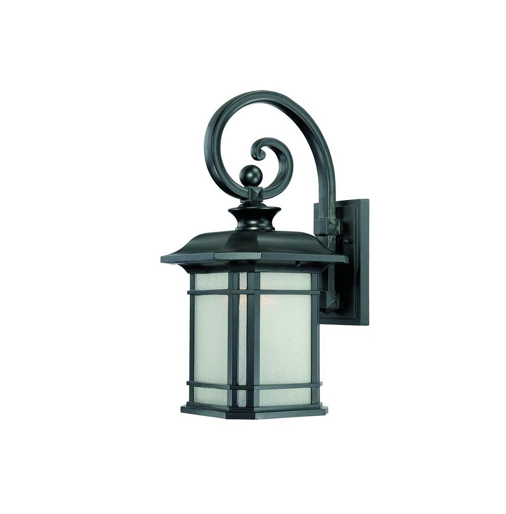 Classic Frosted Linen Glass Lantern Wall Lamp for Living Room or Garden