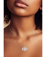 Rachel Zoe Gold Plated Dainty Evil Eye Pendant Necklace