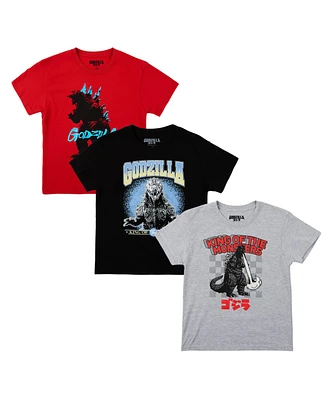Godzilla Big Boys 3-Pack of Youth Short Sleeve Tees 14/16 (Xl)