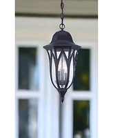 Hanging Light with Geometric Glass Shade – Contemporary Ceiling Lamp