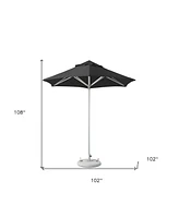 Round Market Patio Umbrella – Polyester Sun Shade for Outdoor Spaces