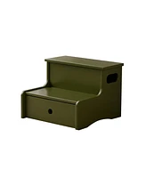 Kings Brand Furniture Wooden Toddler Step Stool for Kids with Storage Bedroom, Bathroom & Kitchen
