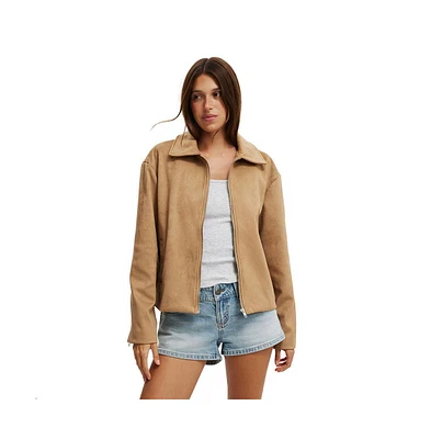 Cotton On Women's Drew Faux Suede Jacket