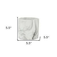 Ceramic Round Planter with Marbleized Finish – Versatile Pot for Home & Garden