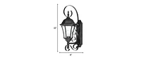 Adjustable Swing Arm Lantern Wall Light for Indoor and Outdoor Use