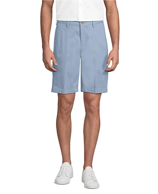Lands' End Men's No Iron 9" Comfort Waist Plain Front Chino Short