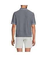 Lands' End Men's Short Sleeve Cooling Zip Sweater Polo