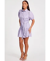 Quiz Women's Diamante Detail Cotton Shirt Dress