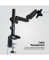 ProMounts Landscape to Portrait Single Monitor Arm for 13” to 32” Screens Holds up to 17.6 lbs