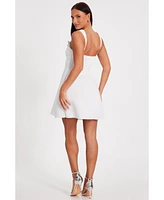 Quiz Women's Scuba Foam Mini Skater Dress