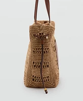 Mango Women's Natural Fiber Shopper Bag