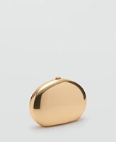 Mango Women's Metallic Clutch Handbag