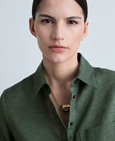 Mango Women's Pocket Linen Shirt